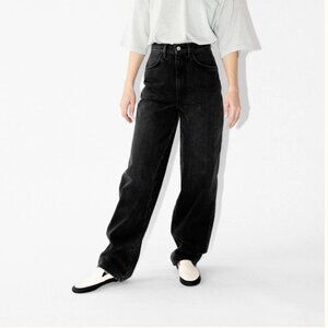 James Street Co 90s Baggy Jean Washed Black